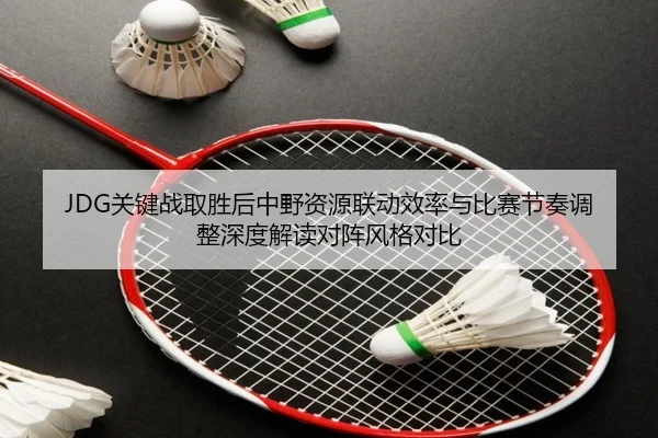 JDG关键战取胜后中野资源联动效率与比赛节奏调整深度解读对阵风格对比